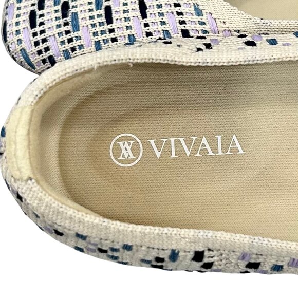 Vivaia NWOB Margot 2.0 Blue White Slip-On Walking Ballet Flats Size 9.5 - Picture 9 of 9